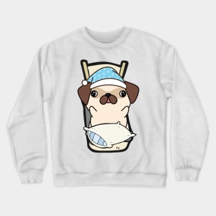 Cute pug is going to bed Crewneck Sweatshirt